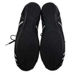 مملوكة مسبقًا Louis Vuitton Black Canvas and Suede Sneakers Size 42.5