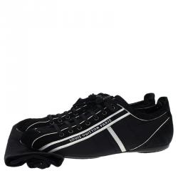 مملوكة مسبقًا Louis Vuitton Black Canvas and Suede Sneakers Size 42.5