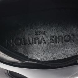 Pre Owned Louis Vuitton Black Leather Greenwich Ankle Boots Size 45