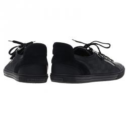 Pre Owned حذاء رياضي لوي فيتون جلد دامييه غرافايت ونايلون مقاس 44.5