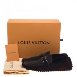 مملوكة مسبقًا حذاء لوفرز لوي فيتون سويدي ثنائى اللون مقاس 42.5