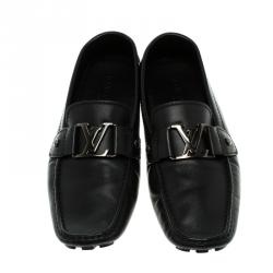 مملوكة مسبقًا Louis Vuitton Black Leather Monte Carlo Loafers Size 40