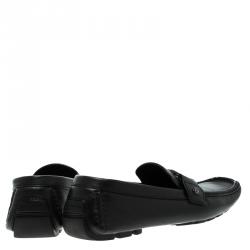 مملوكة مسبقًا Louis Vuitton Black Leather Monte Carlo Loafers Size 40