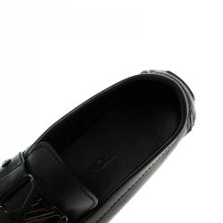 مملوكة مسبقًا Louis Vuitton Black Leather Monte Carlo Loafers Size 40