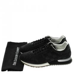 Louis Vuitton Grey Damier Pattern Textile And Leather Run Away Sneakers Size 40.5