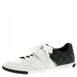 Louis Vuitton Monochrome Damier Graphite Canvas And Leather Sneakers Size 42.5