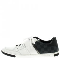 Louis Vuitton Monochrome Damier Graphite Canvas And Leather Sneakers Size 42.5