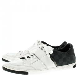 Louis Vuitton Monochrome Damier Graphite Canvas And Leather Sneakers Size 42.5