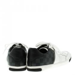Louis Vuitton Monochrome Damier Graphite Canvas And Leather Sneakers Size 42.5