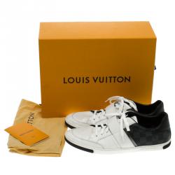 Louis Vuitton Monochrome Damier Graphite Canvas And Leather Sneakers Size 42.5