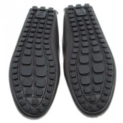 Pre Owned Louis Vuitton Monochome Leather Arizona Loafers Size 42