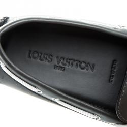 Pre Owned Louis Vuitton Monochome Leather Arizona Loafers Size 42