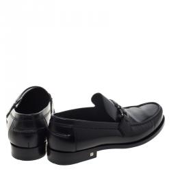 Pre Owned Louis Vuitton Black Leather Major Loafers Size 42