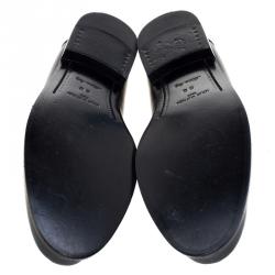 Pre Owned Louis Vuitton Black Leather Major Loafers Size 42
