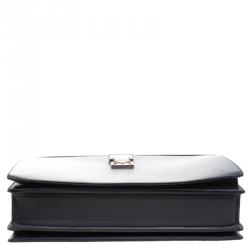Louis Vuitton Black Taiga Leather Serviette Fermoir Briefcase 
