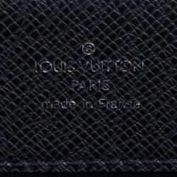 Louis Vuitton Black Taiga Leather Serviette Fermoir Briefcase 
