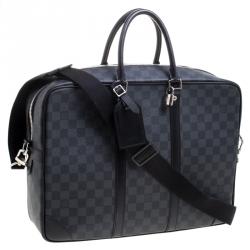 مملوكة مسبقًا حقيبة سفر لوي فيتون بورت دوكيمنت فوياج كانفاس دامييه غرافايت