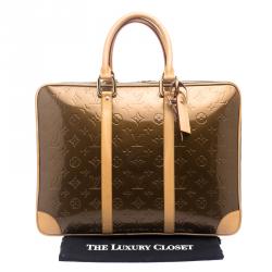 Louis Vuitton Bronze Monogram Vernis Vandam Briefcase