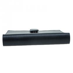 مملوكة مسبقًا جراب أجندة لوي فيتون جلد أيبي أسود بحلقات كبيرة