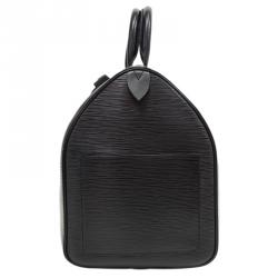 Pre Owned Louis Vuitton Black Epi Leather Keepall 45