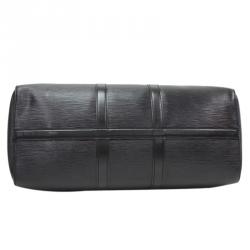 Pre Owned Louis Vuitton Black Epi Leather Keepall 45