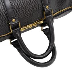 Pre Owned Louis Vuitton Black Epi Leather Keepall 45