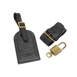 Pre Owned Louis Vuitton Black Epi Leather Keepall 45