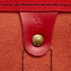 Pre Owned Louis Vuitton Red Epi Leather Keepall 55