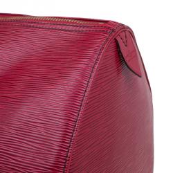 Pre Owned Louis Vuitton Red Epi Leather Keepall 50