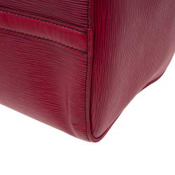 Pre Owned Louis Vuitton Red Epi Leather Keepall 50