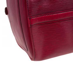 Pre Owned Louis Vuitton Red Epi Leather Keepall 50