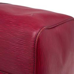 Pre Owned Louis Vuitton Red Epi Leather Keepall 50