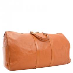 Pre Owned Louis Vuitton Cipango Gold Epi Leather Keepall 55