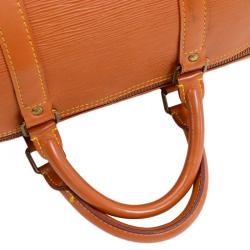 Pre Owned Louis Vuitton Cipango Gold Epi Leather Keepall 55