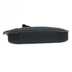 Pre Owned Louis Vuitton Black Taiga Leather Odessa Computer Case Bag