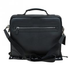 Pre Owned Louis Vuitton Black Taiga Leather Odessa Computer Case Bag