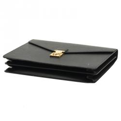 Pre Owned Louis Vuitton Black Epi Leather Serviette Conseiller Business Bag