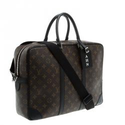 Louis Vuitton Monogram Macassar Canvas Porte-Documents Voyage Suitcase