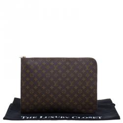 Pre Owned Louis Vuitton Monogram Canvas Porte Document Holder