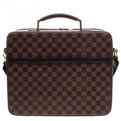 مملوكة مسبقًا Louis Vuitton Damier Ebene Canvas Porte Ordinateur Sabana Bag