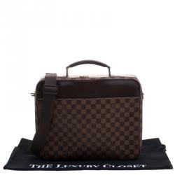 مملوكة مسبقًا Louis Vuitton Damier Ebene Canvas Porte Ordinateur Sabana Bag