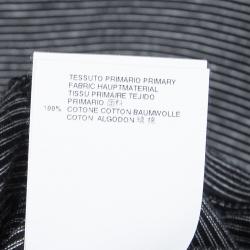 Pre Owned Maison Martin Margiela Monochrome Striped Boat Neck Long Sleeve T-Shirt M