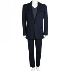 Pre Owned Maison Martin Margiela Navy Blue Wool Suit XXL