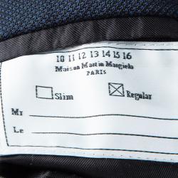 Pre Owned Maison Martin Margiela Navy Blue Wool Suit XXL