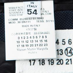 Pre Owned Maison Martin Margiela Navy Blue Wool Suit XXL