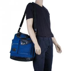 Marc by Marc Jacobs Blue Nylon Double Pocket Messenger Bag