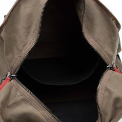 Pre Owned Marc by Marc Jacobs Light Brown Canvas Trimmed Leather Duffel Bag