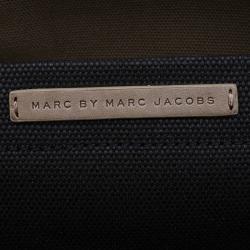 Pre Owned Marc by Marc Jacobs Light Brown Canvas Trimmed Leather Duffel Bag