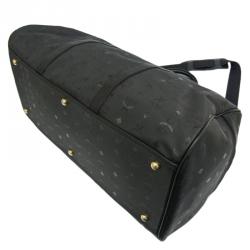 MCM Black Visetos PVC Duffle Bag