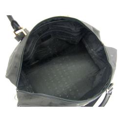 MCM Black Visetos PVC Duffle Bag